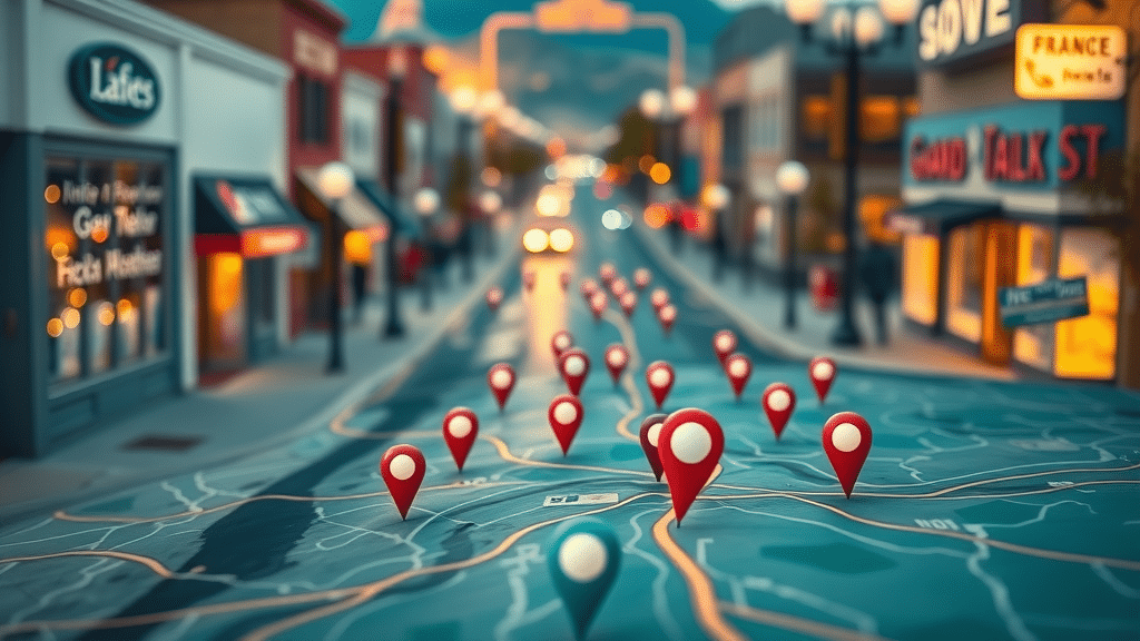 vibrant map digital markers Grand Junction, SEO strategies, local business search rankings, digital marketing