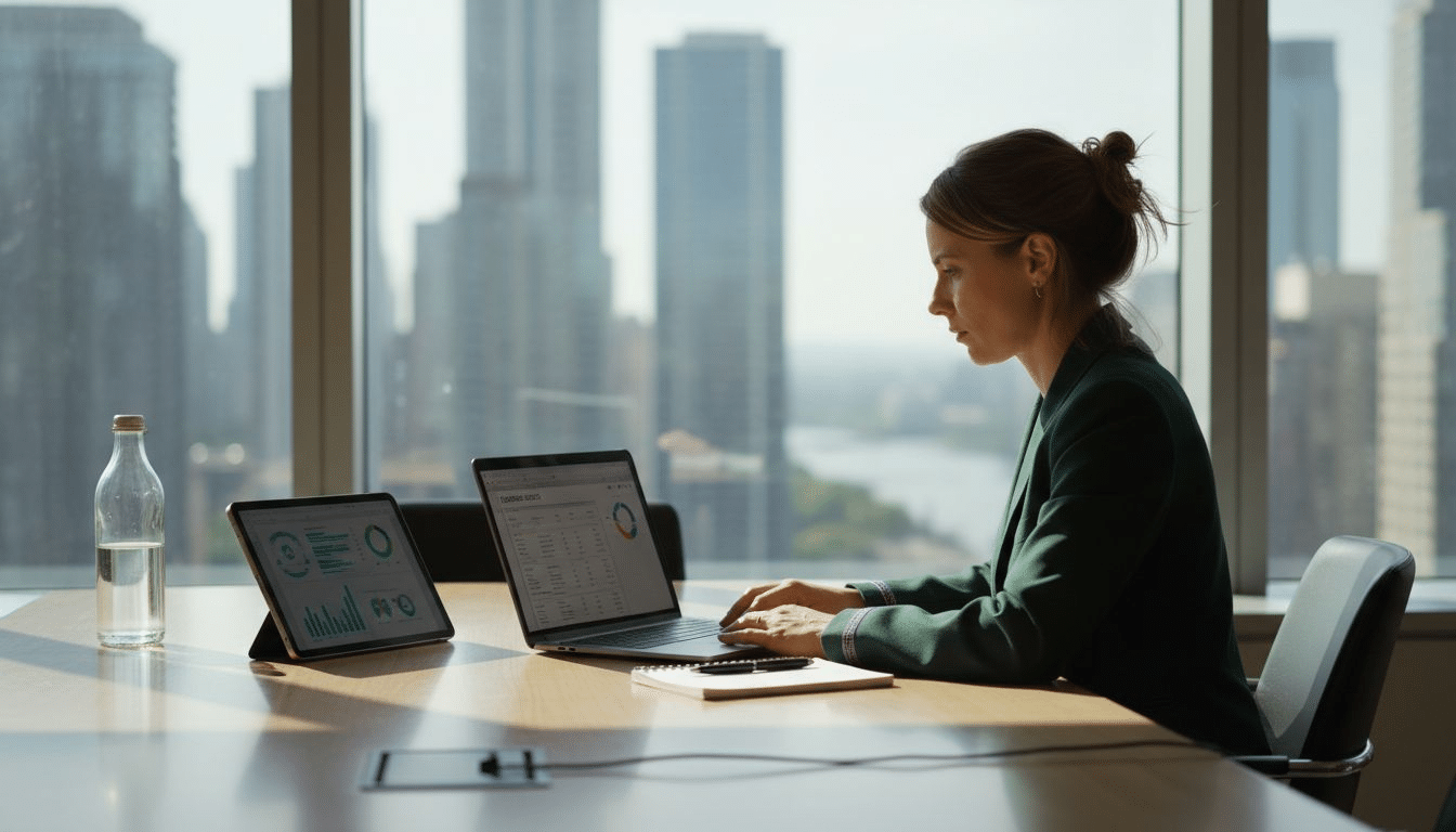 Marketer reviewing social media ads setup