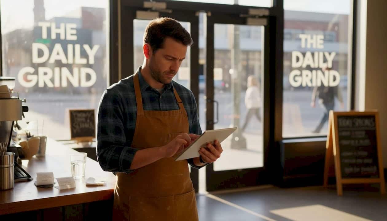 Shop owner updating Google Business Profile