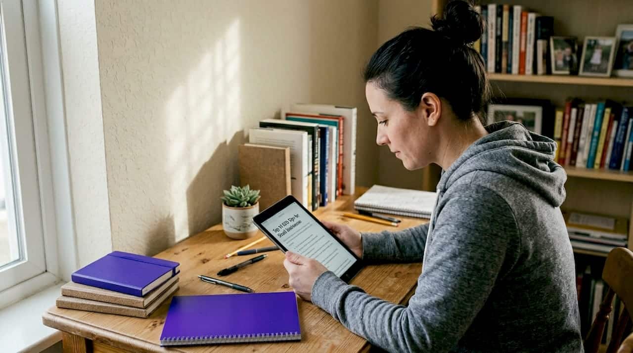 Small business owner learning SEO basics