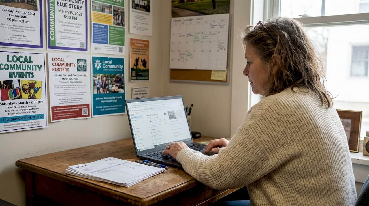 Business owner checks local search result page