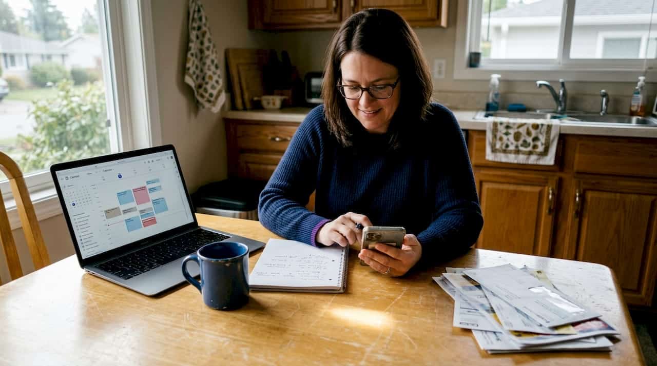 Local business owner posting on social media