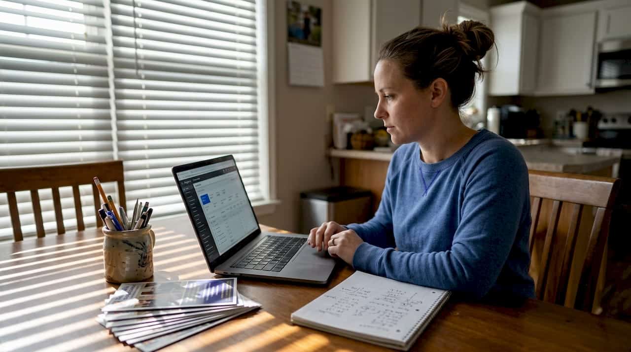 Local business owner reviewing Google Ads dashboard
