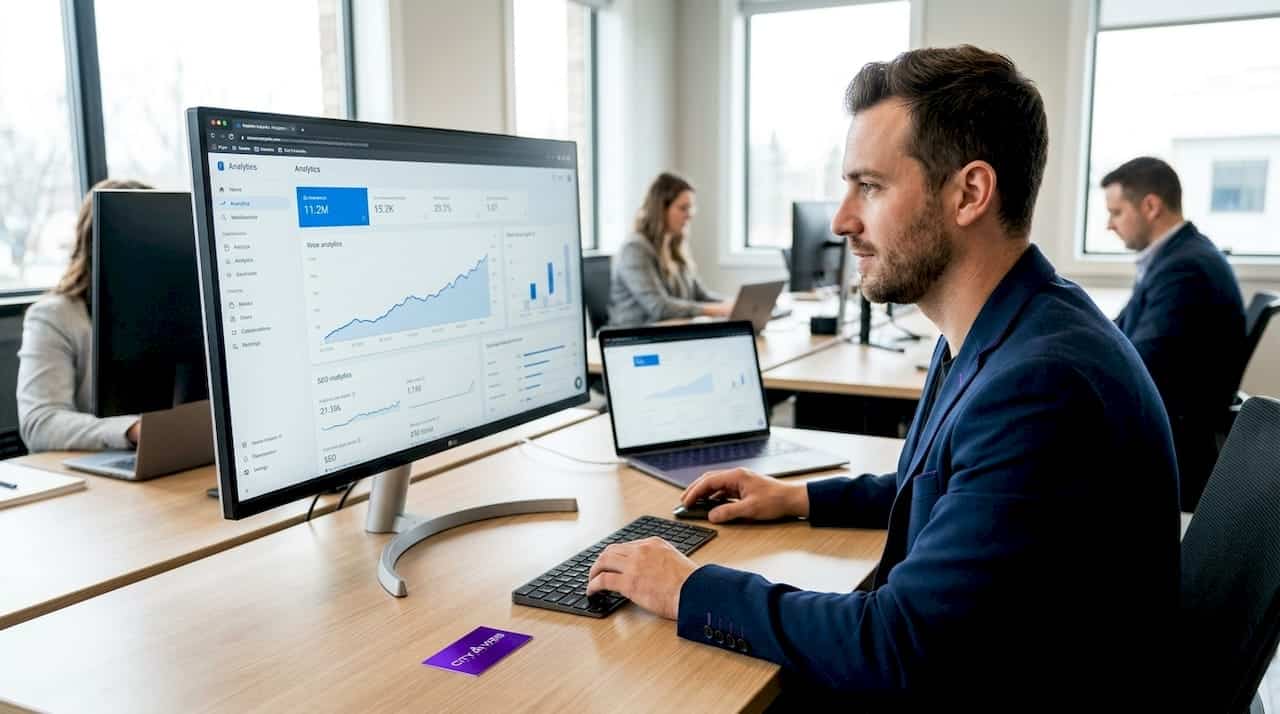 Business owner updates website in back office