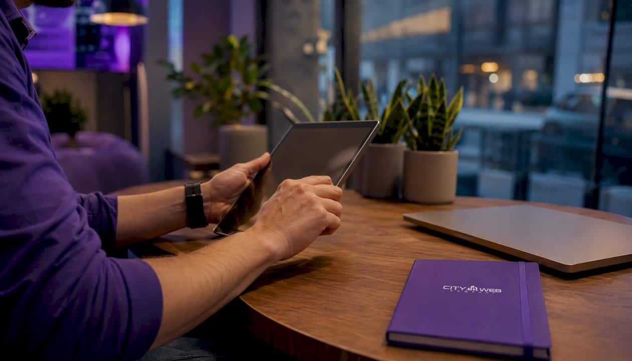 Hands configuring HIPAA-compliant email marketing tools