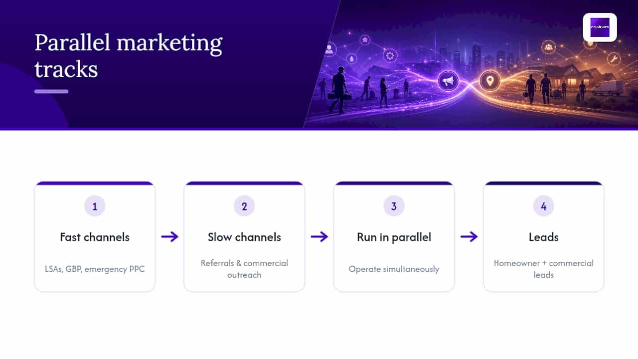 Two-track restoration marketing channel roadmap