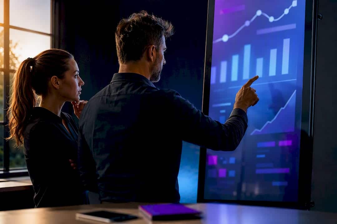 Local business team reviewing TikTok ad results
